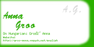 anna groo business card